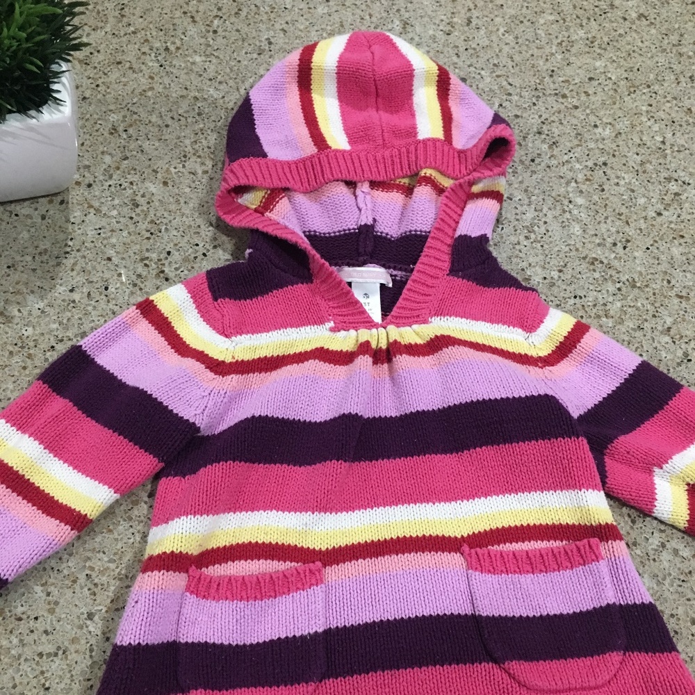 Colorful striped Hooded Sweater